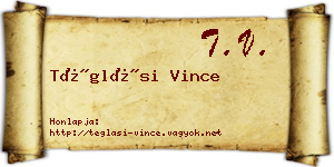 Téglási Vince névjegykártya