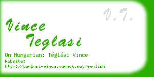 vince teglasi business card